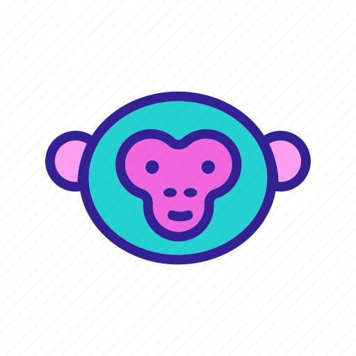 Animals, art, concept, contour, monkey icon - Download on Iconfinder