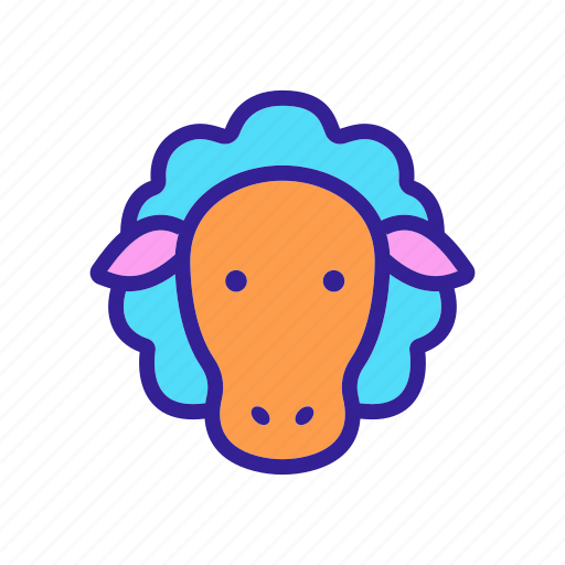 Animal, animals, contour, farm, lamb icon - Download on Iconfinder