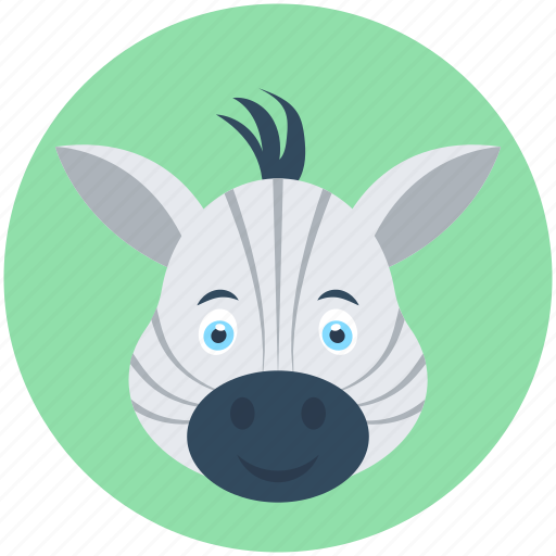 Animal, mammal, zebra, zebra head, zoo icon - Download on Iconfinder