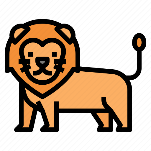 Lion, animal, animals, wildlife, zoo, wild, mammal icon - Download on Iconfinder