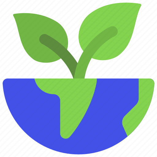 Plant, growing, from, earth, planet icon - Download on Iconfinder
