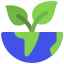 plant, growing, from, earth, planet 