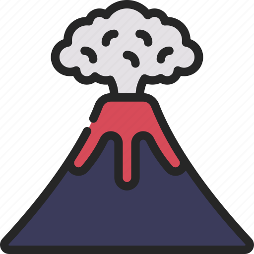 Volcano, natural, land, eruption, erupted icon - Download on Iconfinder