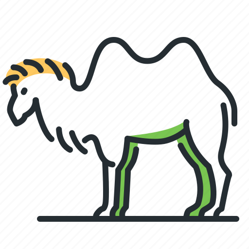 Animal, bactrian, camel, desert icon - Download on Iconfinder
