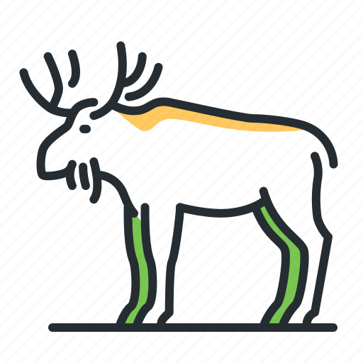 Animal, antlers, forest, moose icon - Download on Iconfinder