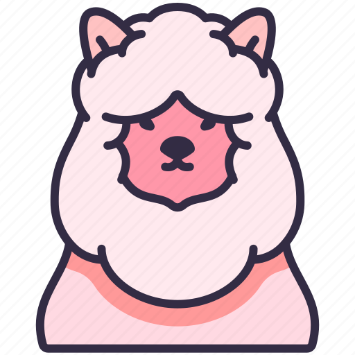 Alpaca, sheep, fluffy, pet, animal, farm, character icon - Download on Iconfinder
