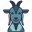 goat, animal, pet, farm, character, avatar 