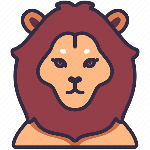 Lion, animal, wildlife, creature, character, avatar icon - Download on Iconfinder