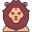 lion, animal, wildlife, creature, character, avatar 