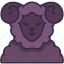sheep, horn, animal, farm, pet, character, avatar 