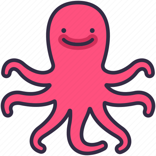 Squid, sea, animal, food, multitasking, character icon - Download on Iconfinder