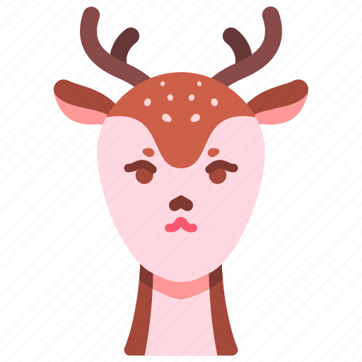 Animal, wildlife, deer, horn, creature, character icon - Download on Iconfinder