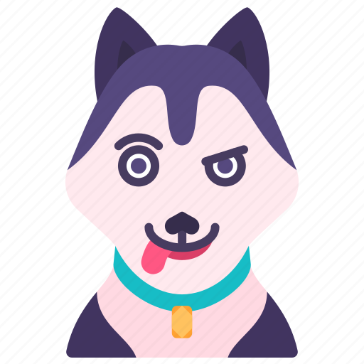 Husky, animal, avatar, pet, creature, dog, character icon - Download on Iconfinder