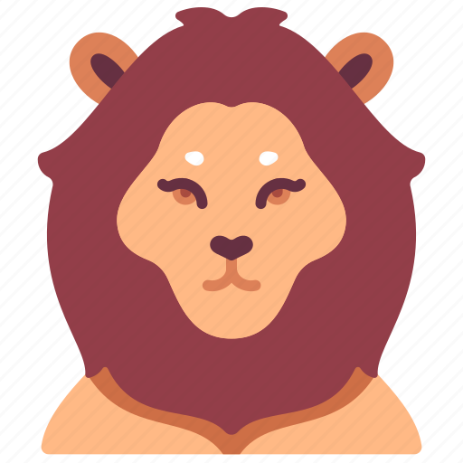 Lion, animal, wildlife, creature, character, avatar icon - Download on Iconfinder