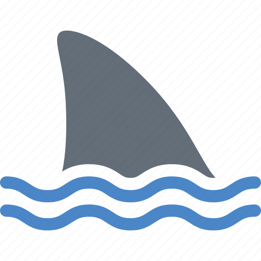 Dolphin, dorsal, fin, shark, water, whale icon - Download on Iconfinder