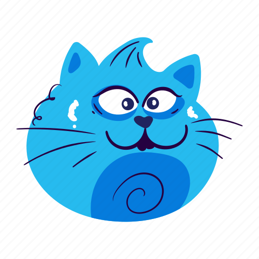 Felis catus, kitty face, cat, feline, cat face sticker - Download on ...