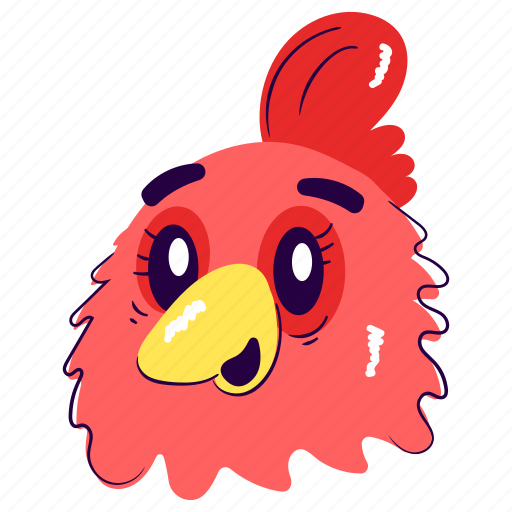 Chicken, hen, fowl, bird, creature sticker - Download on Iconfinder