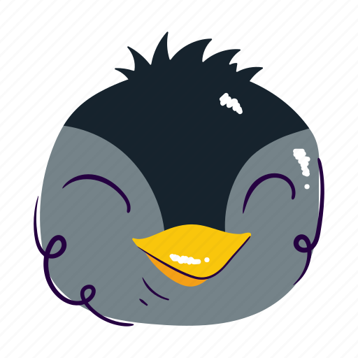 Bird, aves, cute bird, creature, bird face sticker - Download on Iconfinder
