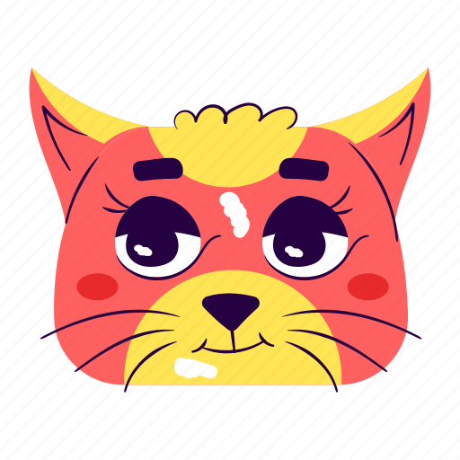 Felis catus, kitty face, cat, feline, cat face sticker - Download on Iconfinder