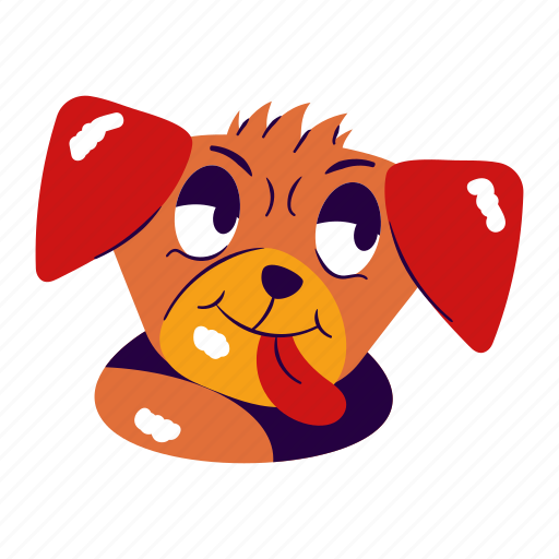 Dog, puppy, hound, pooch, pet sticker - Download on Iconfinder