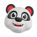 panda, 3d icon, 3d illustration, 3d render, cartoon, animal emoji, emoji, animoji 