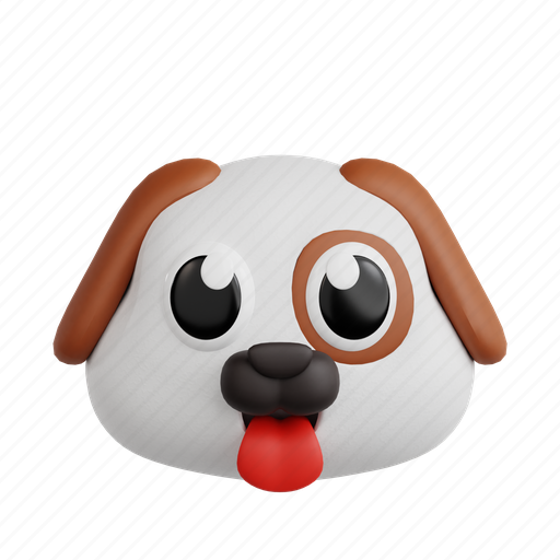 Dog, 3d icon, 3d illustration, 3d render, cartoon, animal emoji, emoji 3D illustration - Download on Iconfinder