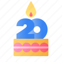 anniversary, badge, birthday, candle, years