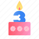cake, badge, birthday, candle, years