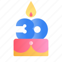 cake, badge, birthday, candle, years