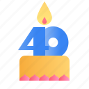 cake, anniversary, birthday, candle, years