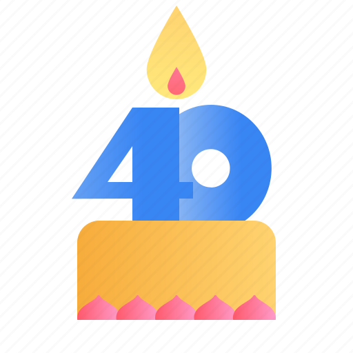 Cake, anniversary, birthday, candle, years icon - Download on Iconfinder