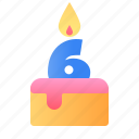 cake, anniversary, badge, candle, years