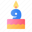 cake, anniversary, badge, birthday, candle
