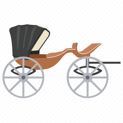 Cabrio, cabriolet carriage, horse buggy, horse cart, vintage transport icon - Download on Iconfinder