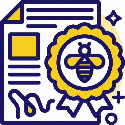 Bee, beehive, beekeeper, certificate, honeycomb icon - Download on Iconfinder