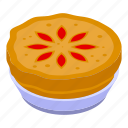 pie, food, isometric