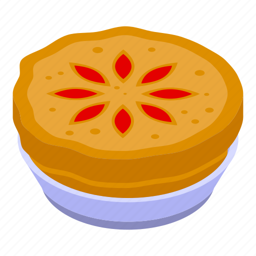 Pie, food, isometric icon - Download on Iconfinder