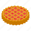 pie, dessert, isometric 