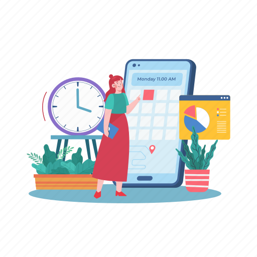 Planner, schedule, booking, planning, event, waiting, plan illustration - Download on Iconfinder