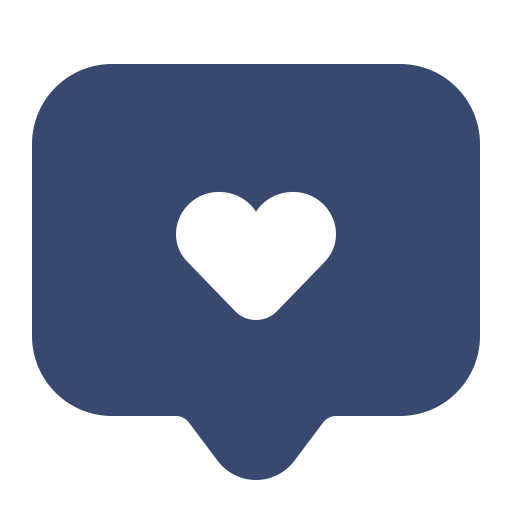 Appreciation, support, likes, love, heart, bubble chat icon - Free download