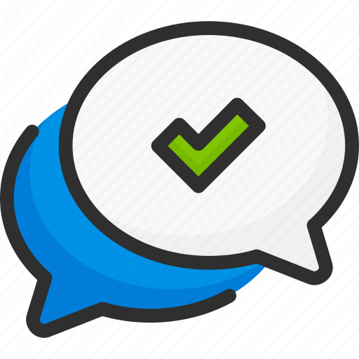 Approve, chat, check, forum, mark, message, ok icon - Download on Iconfinder