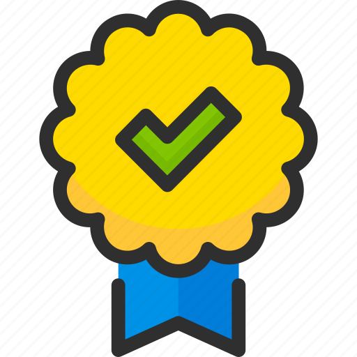 Approve, check, mark, medal, ok, ribbon, tick icon - Download on Iconfinder