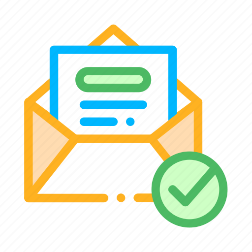 Approved, envelope, list, mark, message icon - Download on Iconfinder