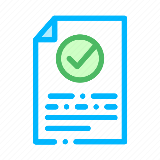 Approved, document, file, mark, text icon - Download on Iconfinder