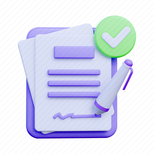 Approved contract, contract, signature, deal, document, business, paper icon - Download on Iconfinder