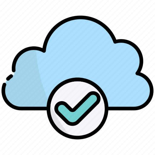 Cloud, storage, data, approved, done, check, accept icon - Download on Iconfinder