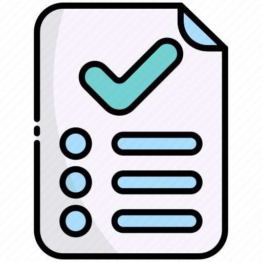 List, checklist, document, approved, done, check, accept icon - Download on Iconfinder