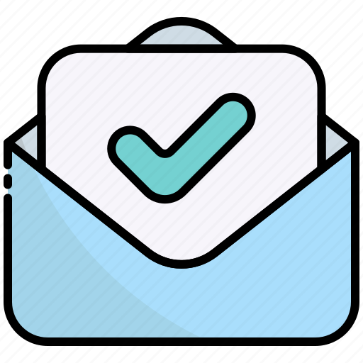 Mail, message, letter, approved, done, check, accept icon - Download on Iconfinder