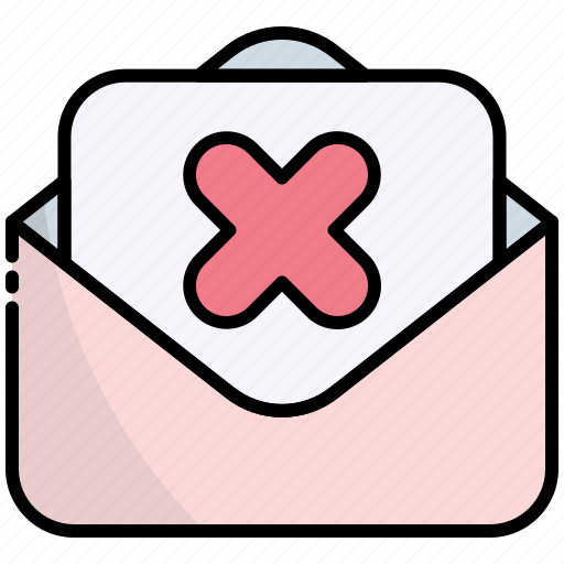 Mail, message, letter, rejected, denied, cancel, block icon - Download on Iconfinder