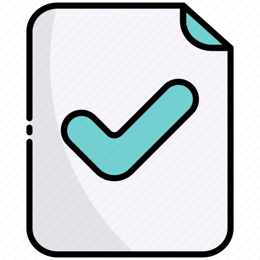 Paper, document, file, approved, done, check, accept icon - Download on Iconfinder